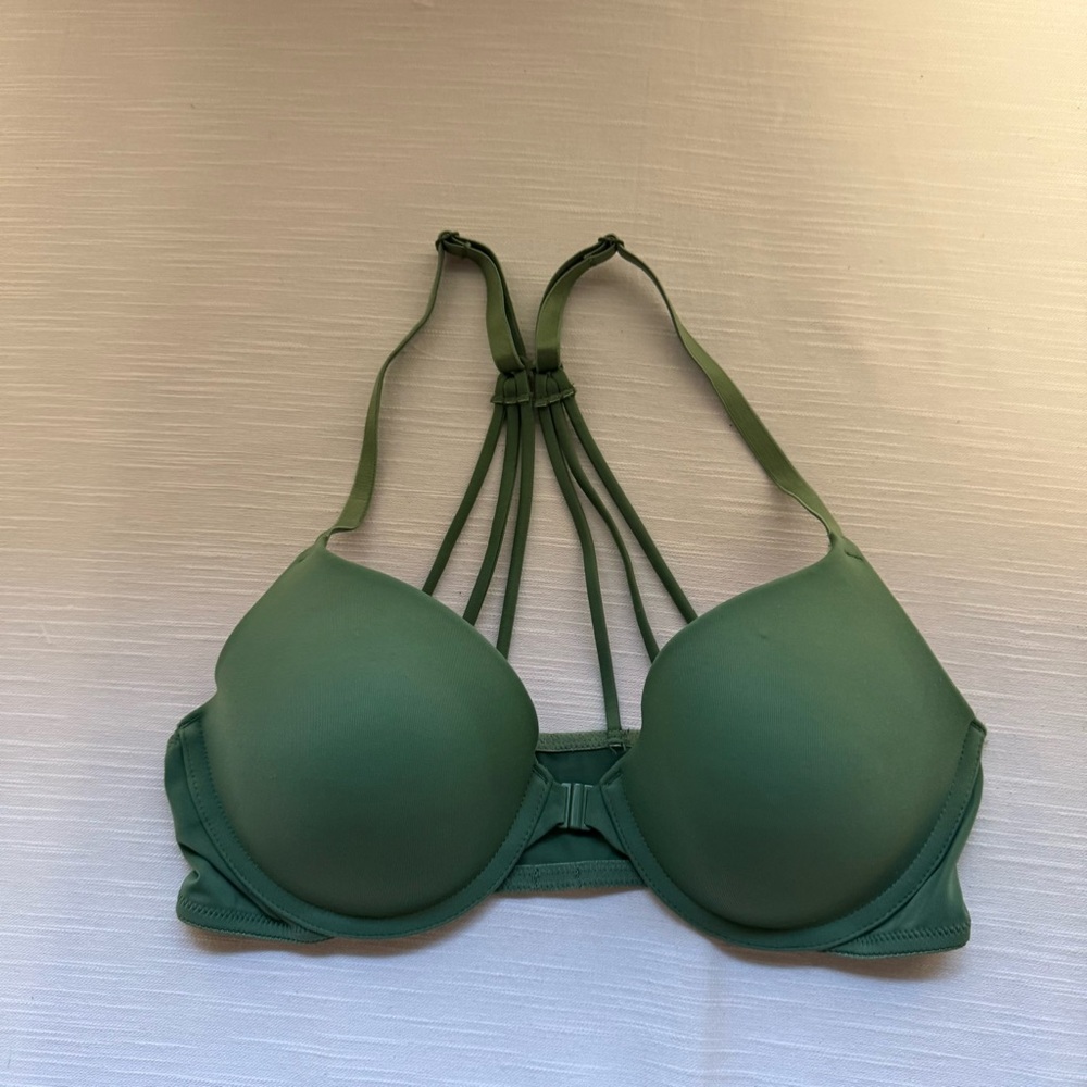 PINK Victoria's Secret Olive and Pink Bra